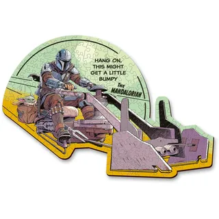 Trefl – Konturenpuzzle aus Holz: Star Wars The Mandalorian, Vereinigung – 160 Stücke, Wood Craft, Unregelmäßige Formen, 10 Figuren, Premium Modern Puzzlespiel, für Erwachsene und Kinder ab 9 Jahren