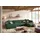 Sofa MADELINE Wohnlandschaft U-Form Cord smaragd Longchair links