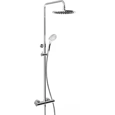 Gessi Aufputz-Thermostat-Brause-Armatur mit verdeckten 1/2-Anschlüssen, für Antikalk-Handbrause 100 mm oder Kopfbrause 250 mm, 35175, Farbe: Finox Optik