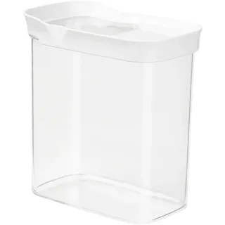 Emsa Frischhaltedose , Rot , Glas , 1,6 l , rechteckig , 9.9x17.5x16.0 cm , lebensmittelecht, luftdichter Verschluss, auslaufsicher, mikrowellengeeignet, stapelbar , Küchenzubehör, Vorratsbehälter, Frischhaltedosen