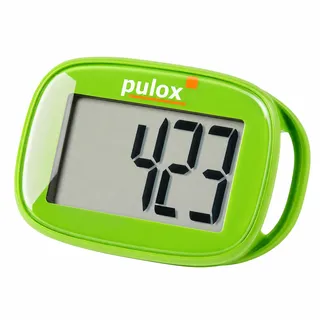 Pulox PS-100 Schrittzähler mit 3D-Sensor ohne App, präzise, Grün | Einfaches Pedometer zur zuverlässigen Schritterfassung, kompakt, leicht bedienbar und ideal für den Alltag