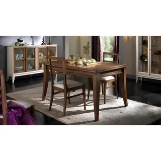 Esstisch Naturholz Retro Style Esszimmer Wohnzimmer Esstische Tische Tisch Möbel - Braun