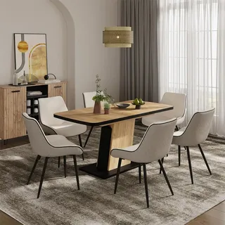 Vicco Fenaro 120 x 77,3 x 80 cm Schwarz/Eiche