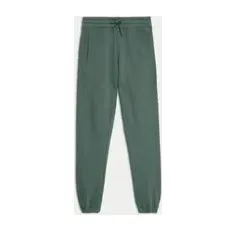 Womens Goodmove Hoch geschnittene, bequeme Jogginghose mit hohem Baumwollanteil - Dark Sage, Dark Sage, 18