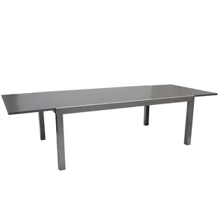 Ausziehtisch MARINA 180/240x100cm, Aluminium + Glas Gartentisch Gartenmöbel