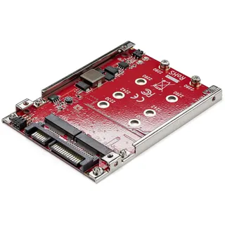 Startech M.2 zu SATA Adapter für M.2 SATA SSDs, Dual Slot M2 Drive Host Konverter mit RAID Support, 2,5 Zoll Formfaktor, TAA