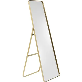 Kare Design Standspiegel Curve Arch Gold, stehend verwendbar, vertikal, Ganzkörperspiegel, Ankleidespiegel, Spiegel für Schlafzimmer oder Flur, 160x55x4cm (H/B/T)