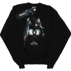 Marvel, Herren, Pullover, Black Panther Killmonger Poster Baumwolle Sweatshirt, Schwarz, (3XL)