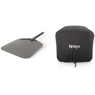 Ninja Holzfeuer Pizzaschaufel & Ofenabdeckung für Outdoor-Ofen OO101UK - Schwarz, Aluminium & Polyester, Perforiert, Wasserfest, Holz, Freistehend, Zubehör