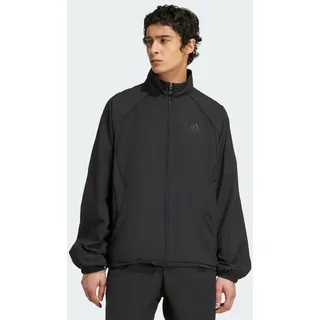 adidas Sommerjacke ADIDAS ORIGINALS "TEAMGEIST ADICOLOR ORIGINALS", Herren, Gr. S, schwarz (schwarz, schwarz), Obermaterial: 100% Polyester, Jacken Sommerjacke, mit hohem Kragen, aus gewebtem Polyester, lockere Passform