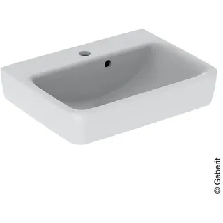 Geberit Renova Plan Handwaschbecken, 50x38 cm, 1 Hahnloch, mit Überlauf, 501628, 501628008