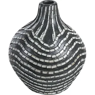 Beliani Beliani, Dekovase Terrakotta schwarz / weiß 35 cm Kualu (1 x)