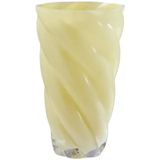 Butlers Vase Swirl 30 cm , Gelb , Glas , 29 cm , Dekoration, Vasen, Glasvasen