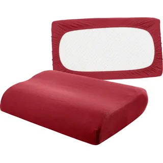 bellana Kissenbezug »Universal Jersey« passend für Nackenstützkissen, rot