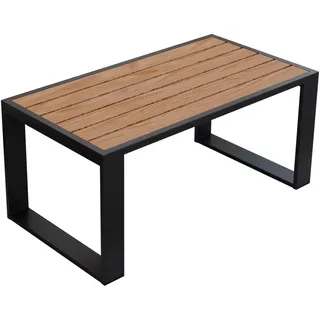 MKS Gartenbeistelltisch Elba - Schwarz , Metall , 122x55x65 cm , Gartenmöbel, Gartentische, Garten-Beistelltische