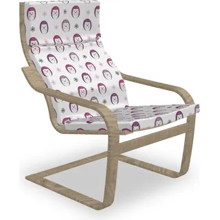 ABAKUHAUS Igel Poäng Sessel Polster, Bunte Spiky Tier, Sitzkissen mit Stuhlkissen mit Hakenschlaufe und Reißverschluss, Rosa Lila Schwarz - Weiß