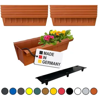 Paletten Blumenkasten 10x Terrakotta Einsatz zum an- & Einhängen Pflanzkasten
