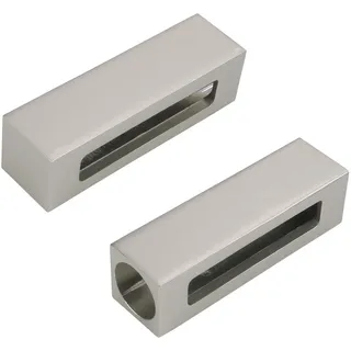 LIEDECO Gardinenstangen-Endstück »Block« für Gardinenstangen Ø 16 mm, silberfarben