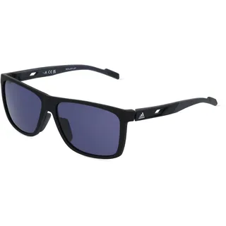 adidas SP0067 Unisex-Sonnenbrille Vollrand Quadratisch Kunststoff-Gestell, schwarz