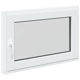 vidaXL Kellerfenster RISOR 90 x 50 cm PVC und Glas Weiß - Weiß