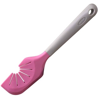 Zenker 44916 2-in-1 Pfannenwender und Reinigung, Pfannenwender zum Reinigen von Schneebesen, Silikon, Nylon, rosa, 27 cm