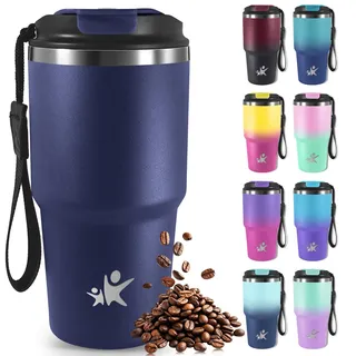 Mujigaga Thermosbecher- Isolierbecher, Doppelwandig Isoliert, Trinkbecher Auslaufsicher, 100% Dicht, Kaffeebecher to go, 4h Heiß und 8h Kalt, 20oz Thermobecher für Kaffee, Smoothies, Tee und Mehr