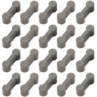 NHPY 20 Stück Gleisverbinder, Eisenbahn Zubehör,Schienen Verbindungsstücke, Holzeisenbahn Verbindungsstücke Verbinder, Adapter Kompatibel Mit Brio, Lillabo, Thomas and Friends, Melissa UVM (Grau)