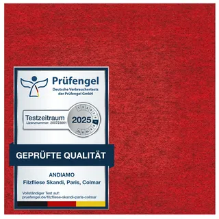 Andiamo Skandi Teppichfliese 40 x 40 cm Rot