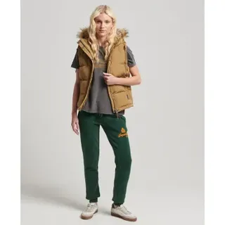 Superdry für Damen. W5011395A Kunstpelzweste Everest beige (S), Lässig, Polyester