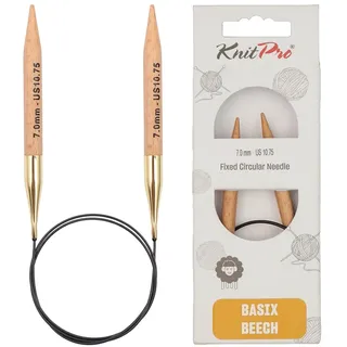 KnitPro Basix Beech Rundstricknadeln 47" (120cm) | 7mm