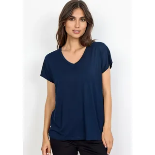soyaconcept V-Shirt "SC-MARICA 32" aus Viskosemischung mit Lyocell und Elasthan, Regular Fit, 6910 navy