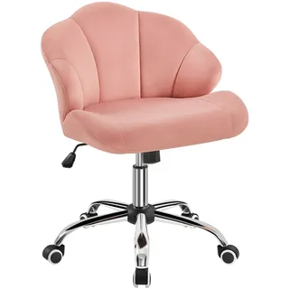 Yaheetech Homeoffice Stuhl Samt Rosa