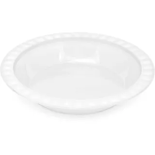 GIO'STYLE Suppenteller aus lebensmittelechtem Kunststoff | Ø 21,5 cm | weiß | Made in Italy | Perfekt für Partys, Picknicks, Camping | Linie Trippy