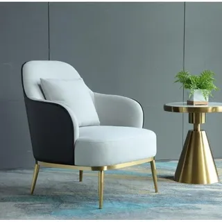 1 Sitzer Sofa Relax Lounge Club Polster Design Sessel Leder Luxus Fernseh Couch - Weiß