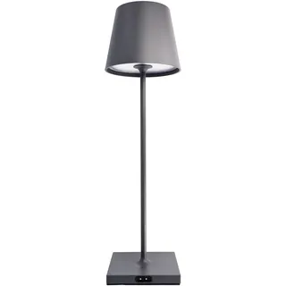 Hochwertige LED-Tischleuchte Höhe 38cm Graphitgrau rund 2,2W FLEX-MOOD 2200K/2700K IP54 168/197LM RA85 DIM
