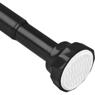 Duschvorhangstange Mattschwarz 73-195cm Gardinenstange für Dusche und Badewanne, Teleskopstange Ausziehbar für Duschkabine, Trennwand und Balkon