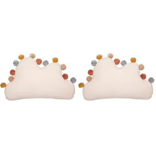 Atmosphera - Kinderkissen Wolke - Baumwolle - 30x50 cm - Mehrfarbig (Packung mit 2)