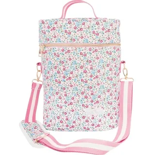 Greengate Weinkühler Kühltasche LOUISA Weiß Blumen Muster 34x13 Isoliertasche