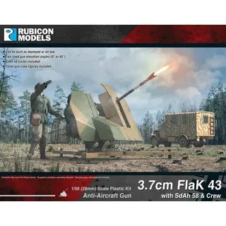 3,7Cm Flak 43 Mit SdAh 58 & Crew (1/56 Maßstab 28Mm) Rubicon RU-280074