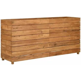 vidaXL Hochbeet 150x40x72 cm Teak Altholz und Stahl - Braun