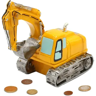 Dekohelden24 Bagger Sparschwein 17 x 11 x 16 cm