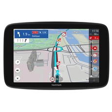 TomTom LKW Navigationsgerät GO Expert (6 Zoll HD-Bildschirm, Routen für große Fahrzeuge, Stauvermeidung Dank TomTom Traffic, Weltkarten, Warnungen für Beschränkungen, schnelle Updates über WiFi)