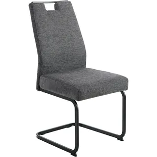 Hela Esszimmerstuhl Freischwinger Webstoff grau