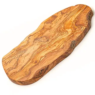 Erreke Olivenholzbrett, Schneidebrett Olivenholz Gross, Servieren oder Schneiden, Grillen Käse Brot, Holzbrett Küche, Schneidebrett Holz, Handarbeit (ca. 39 cm)