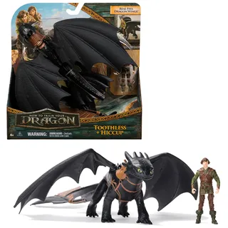 amigo spiel und freizeit / spin master Dreamworks How to Train your Dragon, Wikinger und Drachen Actionfiguren-Set, Ohnezahn und Hicks