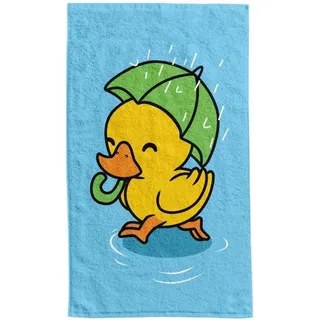 Handtuch, Kinderhandtuch mit buntem Aufdruck, Tiere 30x50cm Ducky 017 - Blau