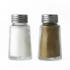 Salter 750 CLXR Salz-und Pfefferstreuer Set - 2er-Set Mini Glas Pfeffer Und Salzstreuer, BPA-Frei, Fassungsvermögen: 30g/1oz Salz, 15g/0.5oz Pfeffer, Nachfüllbares Design, Edelstahldeckel, 7 x 4 x 4cm