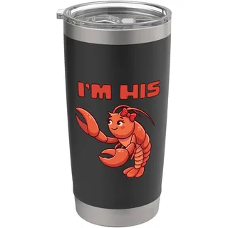 Süßes Cartoon Hummer Pärchen Design Doppelwandiger Edelstahl-Thermobecher