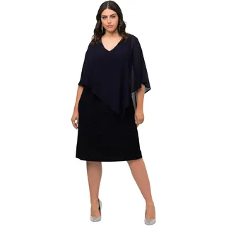 Ulla Popken, Damen, große Größen, Doublelayer Kleid mit Chiffon