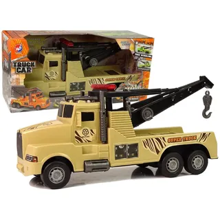 PKW-LKW-Abschleppwagen-Pannenhilfe 1:10 Seil Militärbraun - Braun